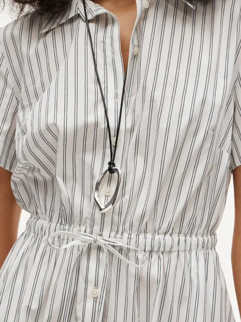 NWT J. Crew Cerise Mini Shirt Dress Striped Cotton Poplin Ivory Blue Size 6